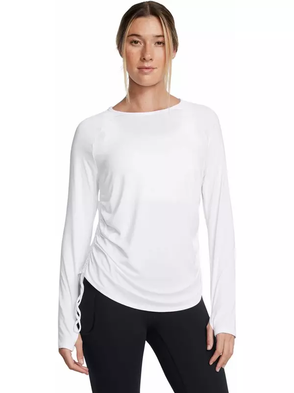 Лонгслив Under Armour Motion Long Sleeve Longline Crew, цвет White/Black