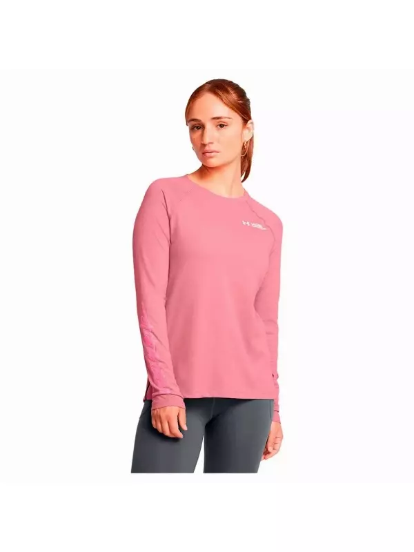 Лонгслив Under Armour Script Wordmark, розовый