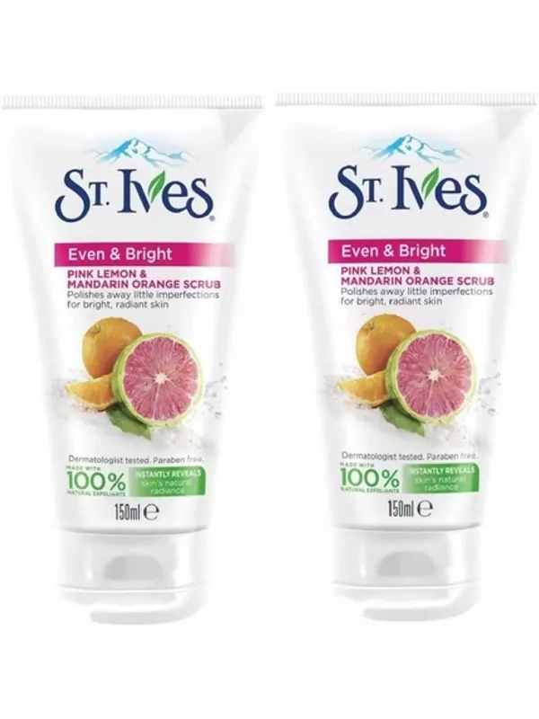 Скраб St. Ives Even & Bright Pink с лимоном и апельсином 150 мл Unilever