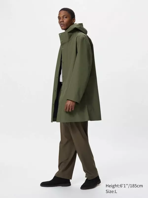 Плащ blocktech Uniqlo, 56 оливковый
