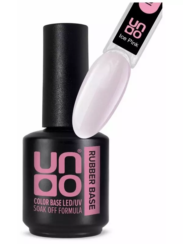 Камуфлирующая база для ногтей UNO цветная основа под гель-лак для френча нюд розовая, 12 г