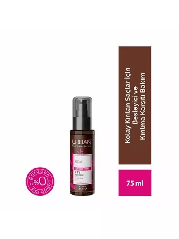 Urban Care Аргановое масло и кератин Питательная восстанавливающая сыворотка для ухода за волосами против ломкости волос 75 мл