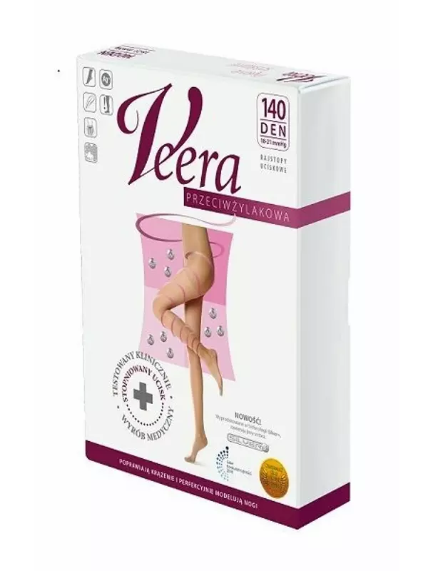 Компрессионные колготки Veera Rajstopy Przeciwżylakowe 140 Den Grafit, 5