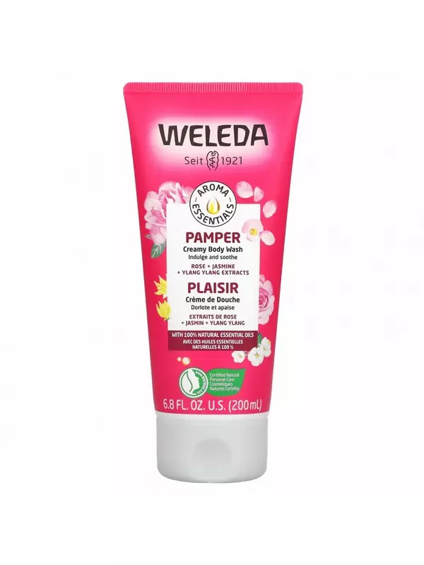 Weleda, Pamper, крем-гель для душа, с экстрактами розы, жасмина и иланг-иланга, 200 мл (6,8 жидк. унции)