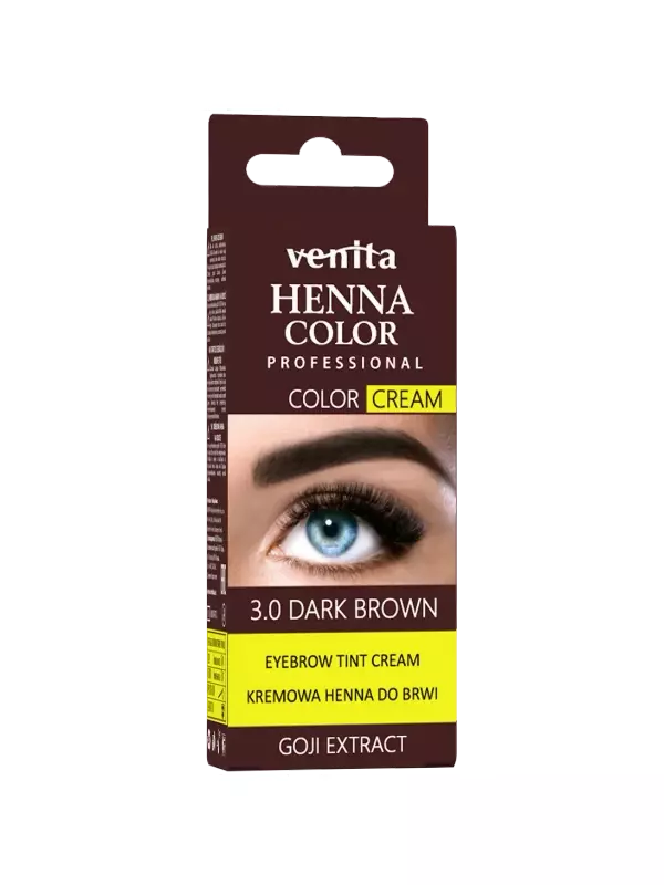 Крем-хна для бровей 3.0 темно-коричневый Venita Henna Color, 30 гр