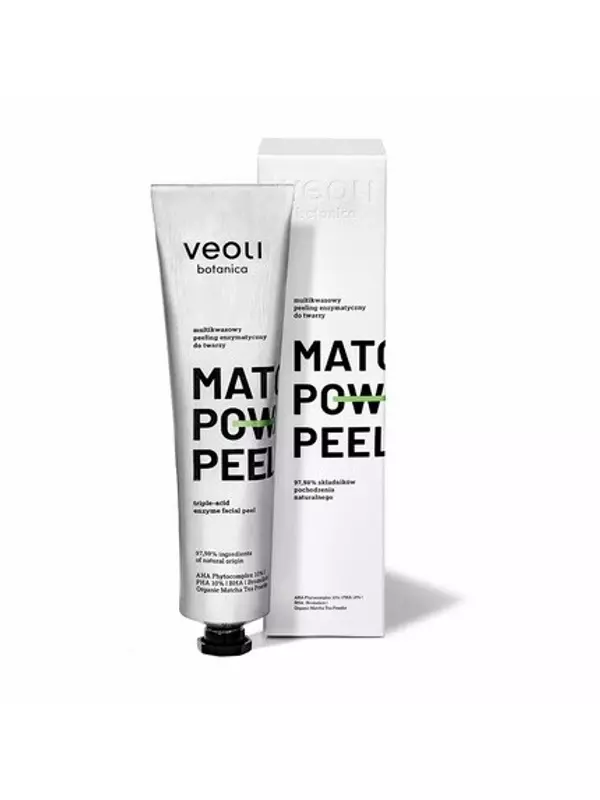 Focus Matcha Power Peel Энзимный мультикислотный пилинг для лица 75 мл, Veoli Botanica