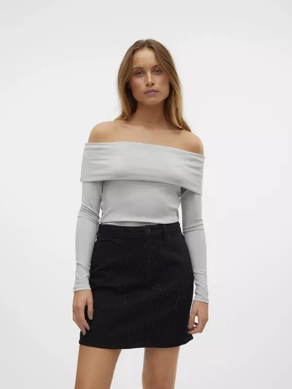 Лонгслив VERO MODA Shirt DYNASTY, серый