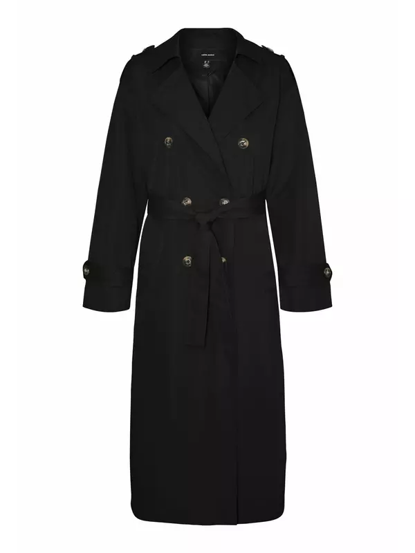 Плащ Vero Moda на пуговицах, черный