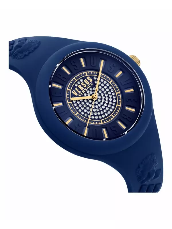 Часы Fire Island с хрустальным ремешком Versus Versace, синий/синий/синий