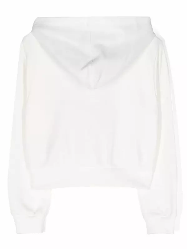 Versace Kids худи с вышитым логотипом, белый