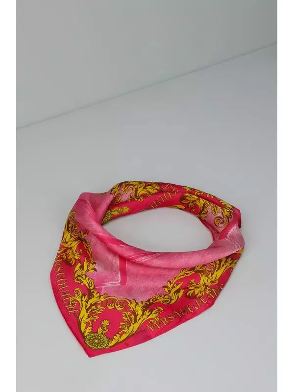 Платок шелковый с принтом VERSACE JEANS COUTURE