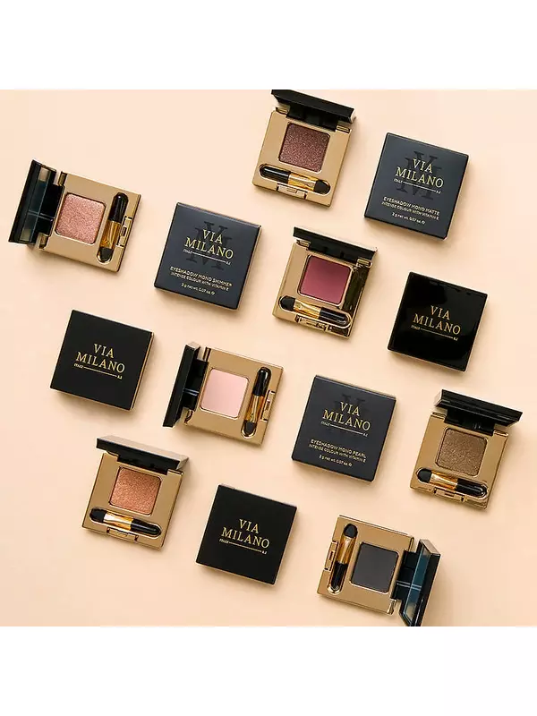 VIA MILANO Тени для глаз матовые с витамином Е Eyeshadow Mono Matte Intense Colour