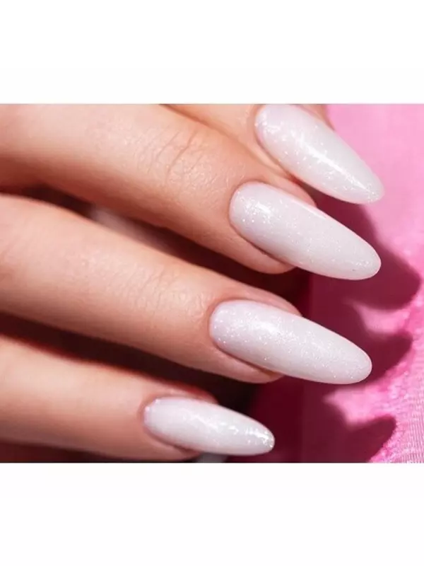 Сверкающий УФ/LED строительный гель Easy Fiber Gel для маникюра с блестками молочный 15 мл Victoria Vynn