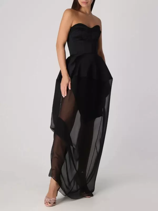 Платье-корсет шелковое