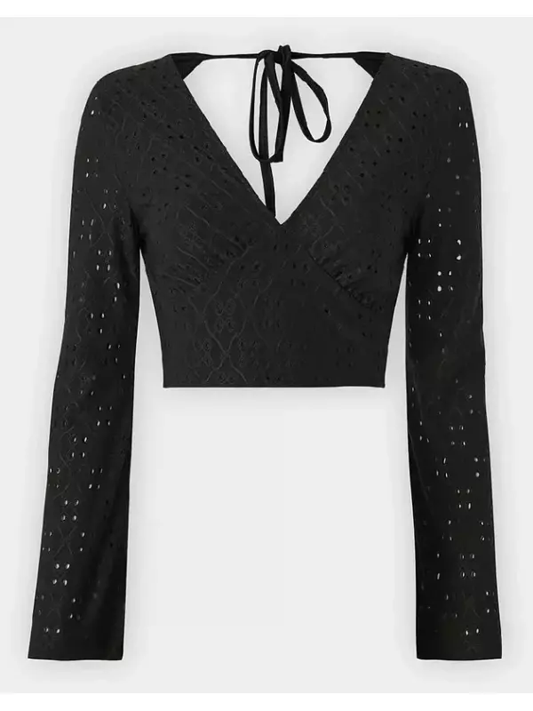 Рубашка с длинным рукавом VIKAWA CROPPED VILA, черный