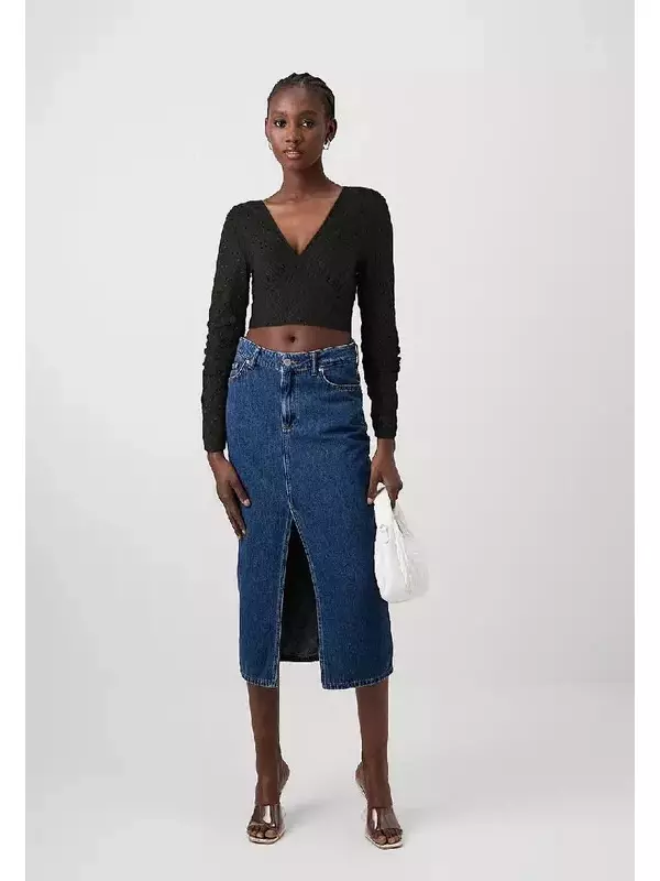 Рубашка с длинным рукавом VIKAWA CROPPED VILA, черный