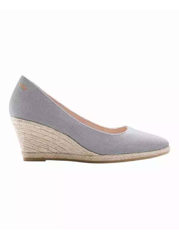 Эспадрильи на клиновидном каблуке Roses Canvas U Cut VISCATA, серый
