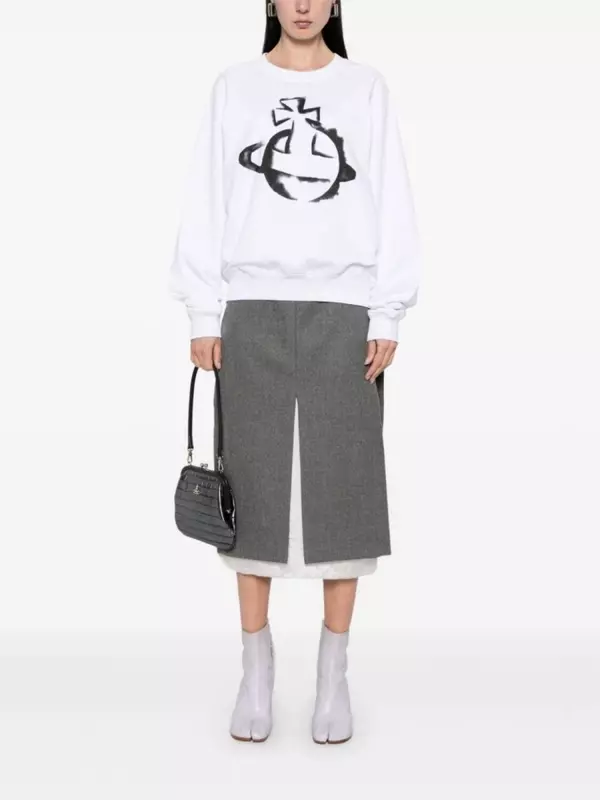 Свитшот Vivienne Westwood с принтом Orb, белый