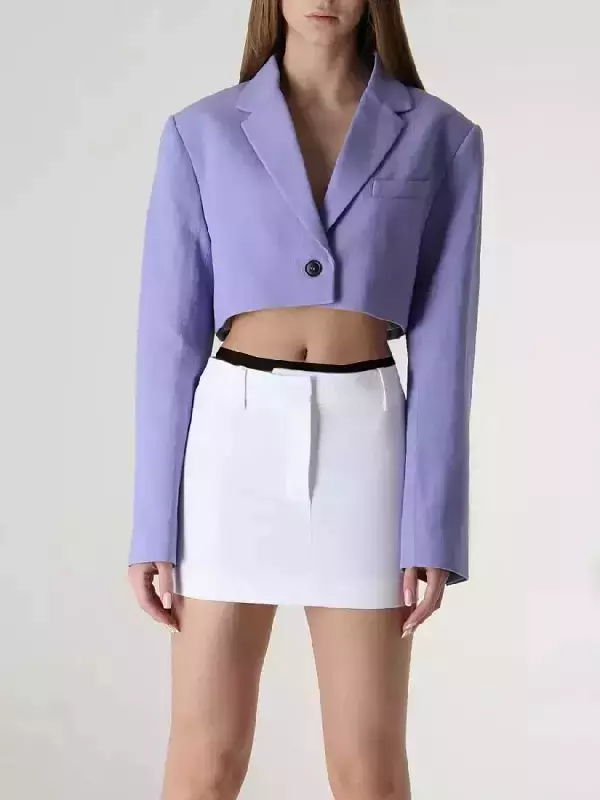 Жакет из хлопка и льна