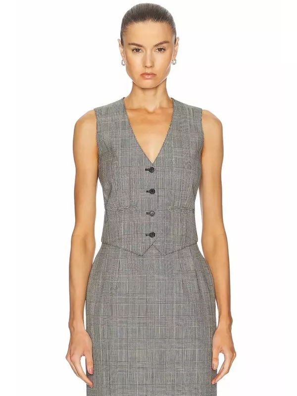 Жилет Топ WARDROBE.NYC, цвет Prince Of Wales