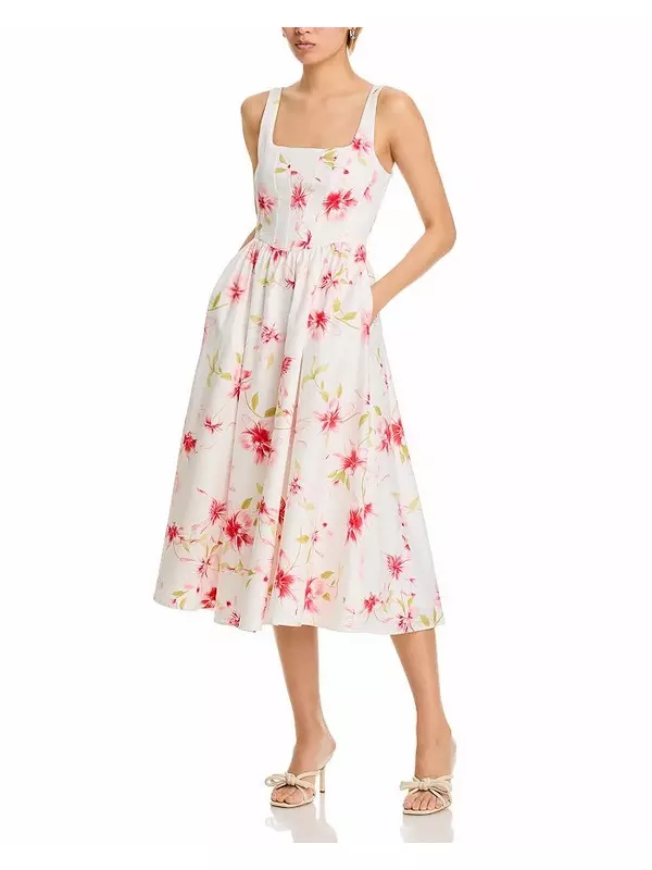 Дези Корсет Миди Платье WAYF, белый