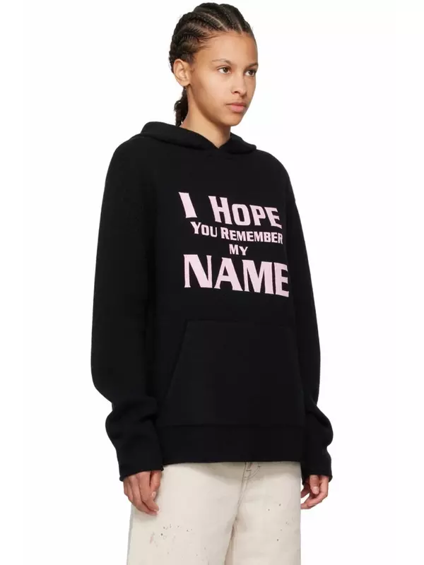 Худи I hope you remember my name We11Done, черный