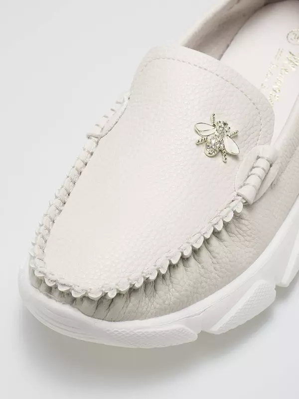 Мокасины , размер 39, светло-бежевый