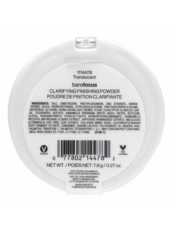 wet n wild, Barefocus, осветляющая финишная пудра, полупрозрачная, 7,8 г (0,27 унции)