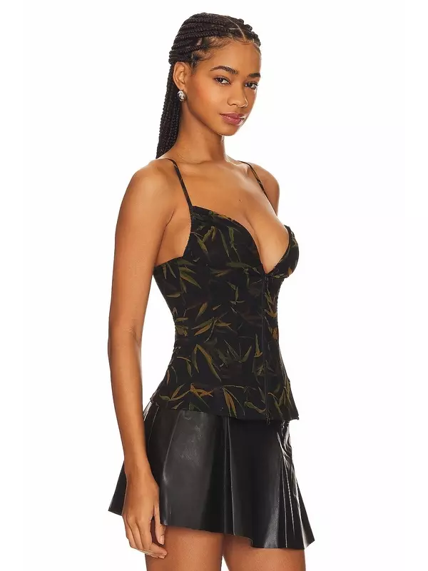 Корсет WeWoreWhat Zip Front, цвет Black Multi