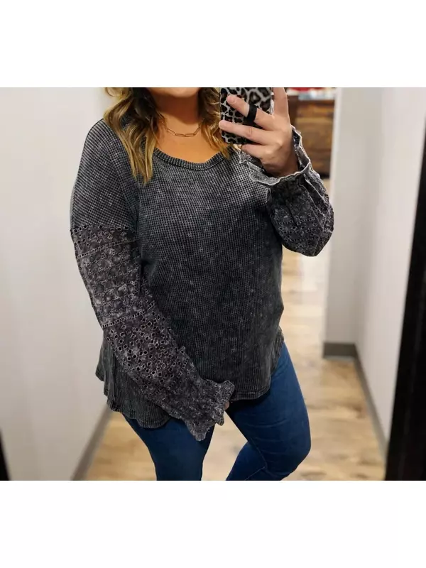 Термофутболка с длинным рукавом в черном цвете White Birch