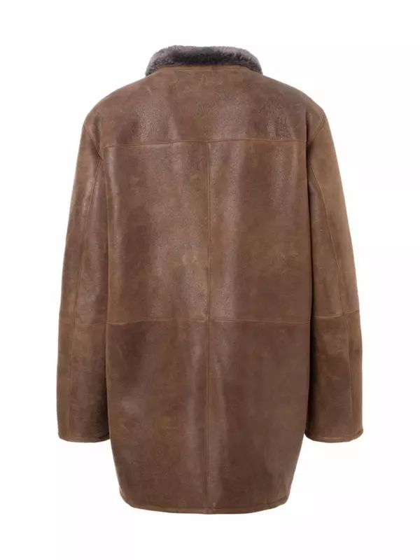 Однобортное пальто из овчины Made For Generations WOLFIE FURS, цвет Antique Camel
