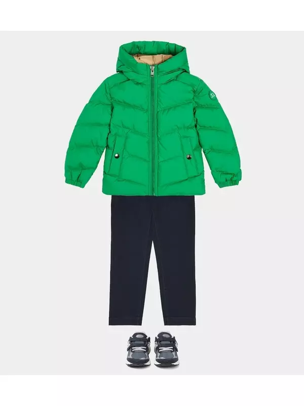 Настоящий стеганый пуховик Woolrich Kids, зеленый