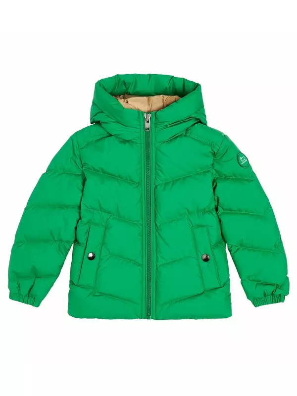 Настоящий стеганый пуховик Woolrich Kids, зеленый