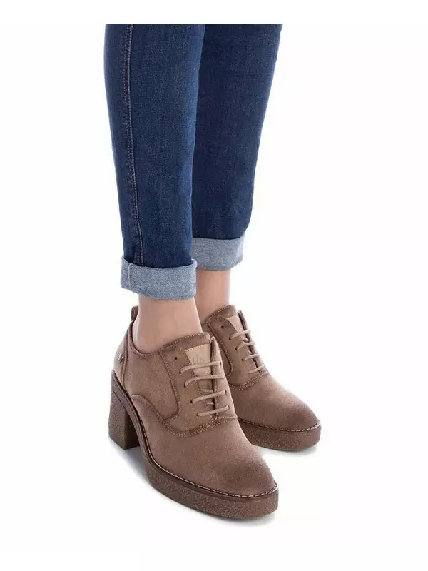 Женские замшевые оксфорды на каблуке от XTI, цвет Taupe