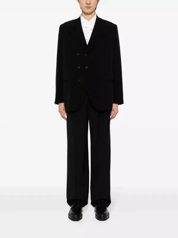 Двубортный блейзер Yohji Yamamoto, черный