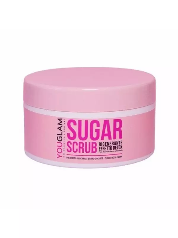 Сахарный скраб для тела с коричневым сахаром и пребиотиками 200 мл Youglma