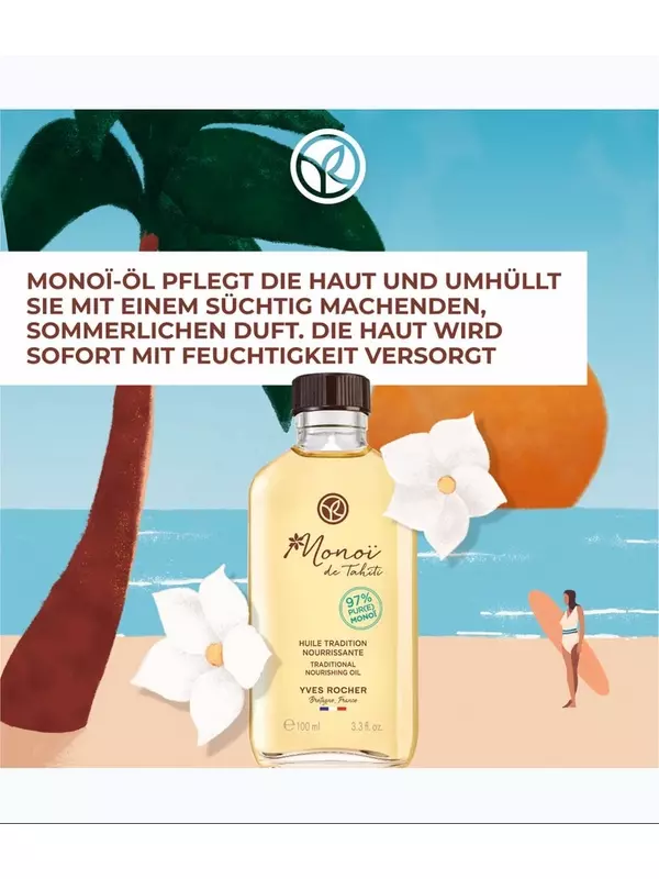 Масло для тела Yves Rocher Monoï Traditionelles Pflege-Öl, 100 ml