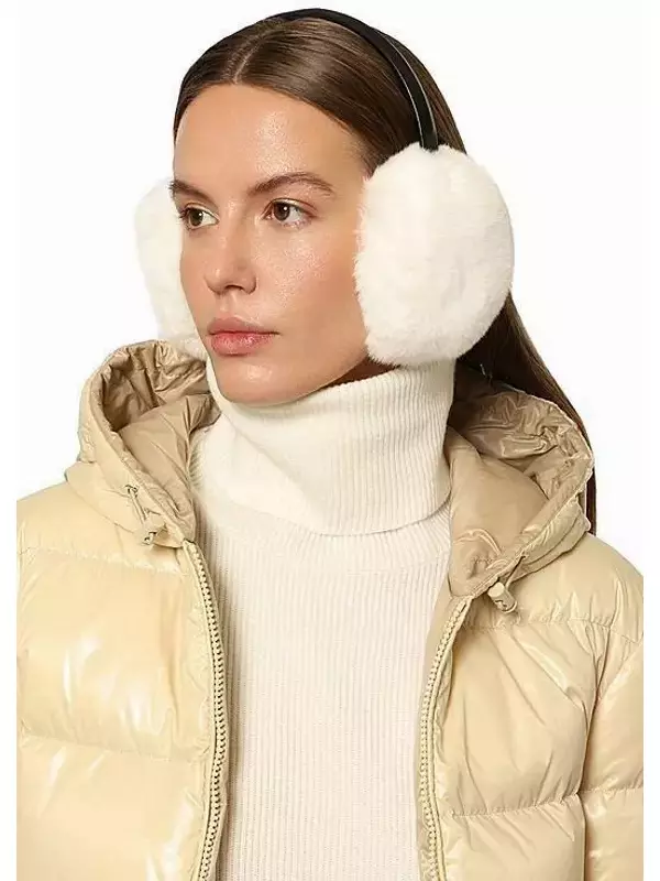 Меховые наушники из кролика Yves Salomon