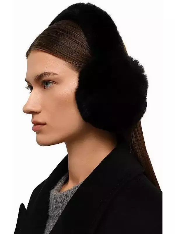 Меховые наушники из кролика Yves Salomon