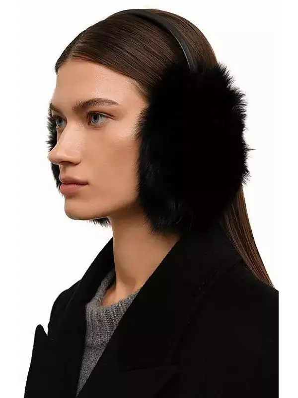 Меховые наушники из лисы Yves Salomon