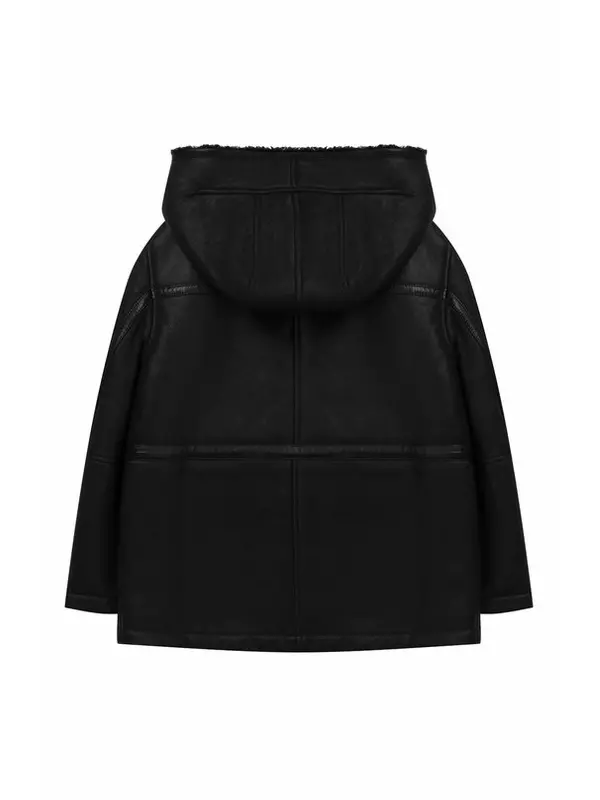 Дубленка с капюшоном Yves Salomon Enfant