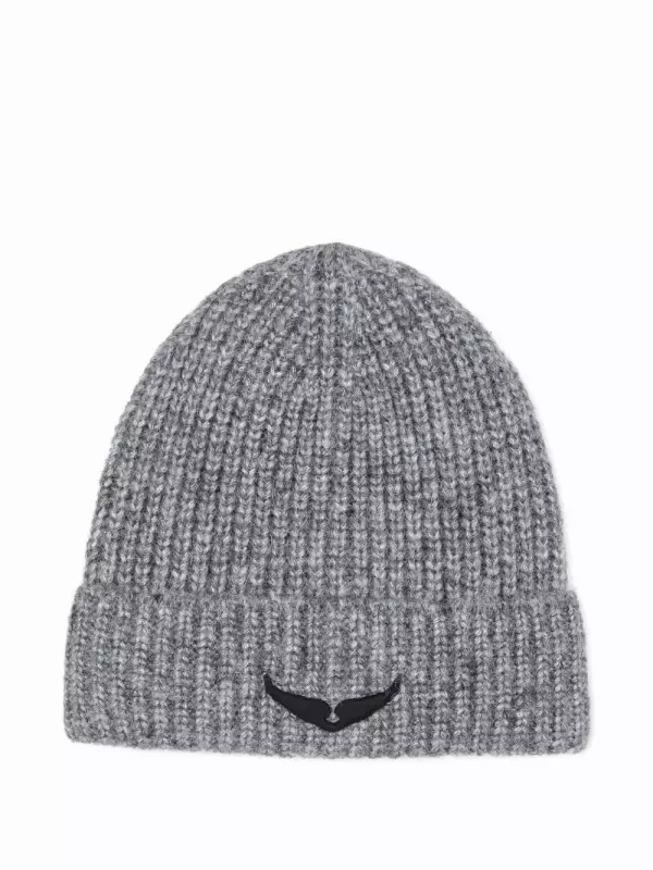 Шапка бини в рубчик Zadig & Voltaire Kids, серый