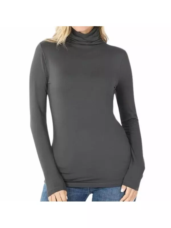 Водолазка Luxe Rayon цвета Ash Grey ZENANA